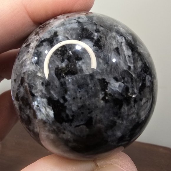 Larvikite Crystal Sphere 52mm - Picture 11 of 17